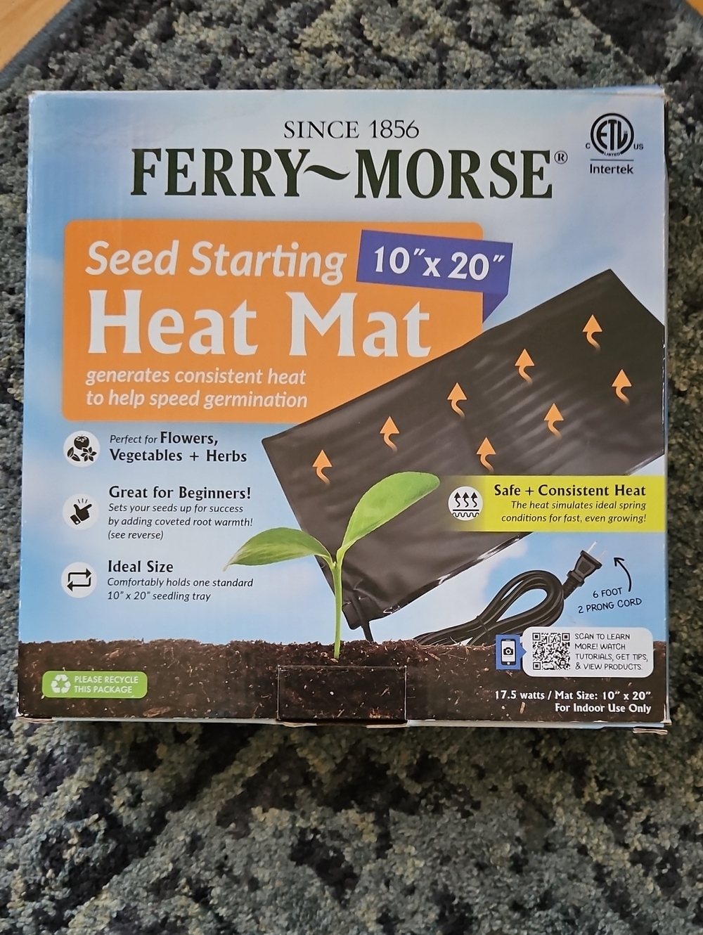 Ferry-Morse Black Seed Starting Heat Mat - 10" x 20"